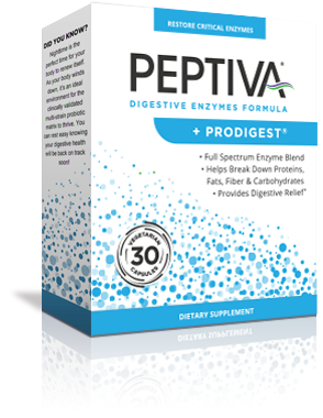 Peptiva Probiotics - Digestive and Sleep Support | Peptiva<sup>®</sup>  Vegetarian Digestive Enzymes + Prodigest